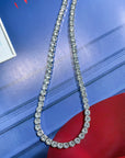 harry winston Tennis Necklace diamond 925 silver white gold diamonds