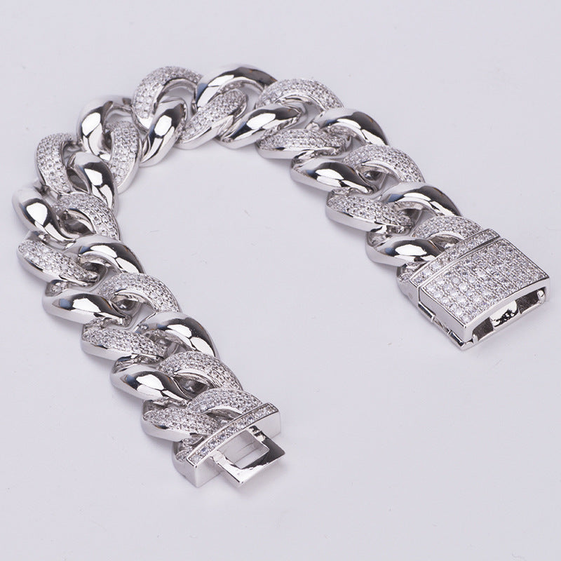 19MM Miami cuban link chain bracelet as seen on LIL UZI VERT special clasp gold vvs diamond