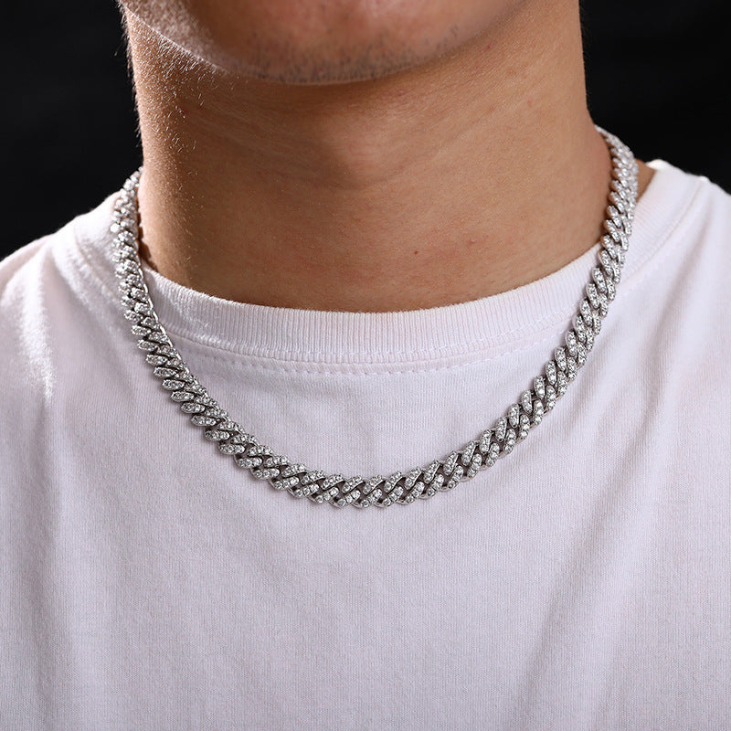 6mm cuban link necklace chain diamond ankle chain hip hop rapper jewelers ifandco cardib megan fashion nova  hip hop jewelry