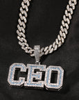 Custom A-Z baguette diamond custom Letters numbers Initial Charm pendant hollywood celebrity jewelers jewelry hip hop diamond necklace chain