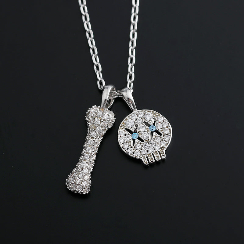 EYEFUNNY smiling face pendant necklace chain diamond vvs アイファニー POGGY KIM JONES VIRGIL JBALVIN