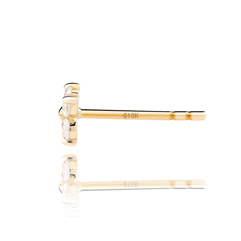diamond stud earrings yellow gold vvs ifandco custom jewelers 