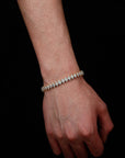 Iced out 8mm halo one row horse eye tennis links diamond bracelet White Gold bling iced out diamonds VVS
