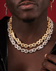 15mm Infinity cuban link necklace chain diamond ifandco shopgld hip hop jewelry celebrity jewelers diamond yellow gold gold price