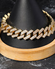 curb cuban link 14mm necklace bracelet chain fully iced custom clasp diamond ifandco