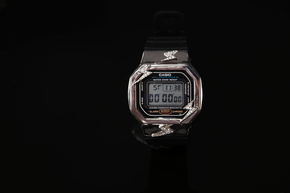 eyefunny gshock 5600 bezel custom case watch diamond farfetch