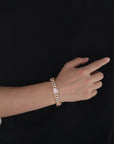 Fully iced Bubble heart shape cuban link diamond bracelet White Gold cardib hip hop fashion rapper celebrities jewelery jewelers