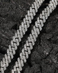 curb cuban link 10mm diamond necklace chain fully iced custom clasp diamond ifandco