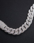15mm rounded bubble cuban links necklace/bracelet chain 3D diamons vvs ifandco