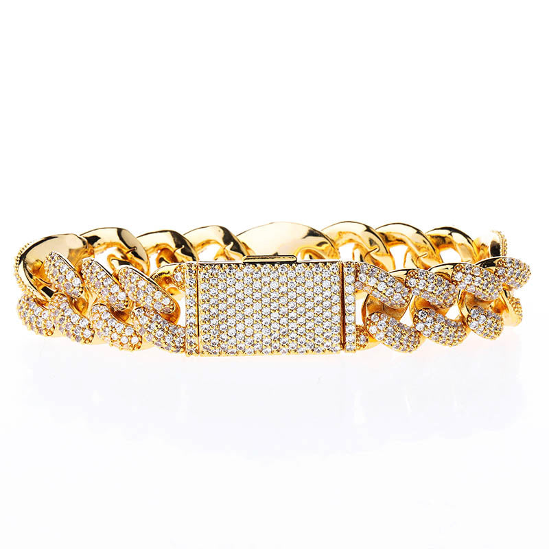 16mm gucci link cuban link combo bracelet custom clasp diamond shopgld gold