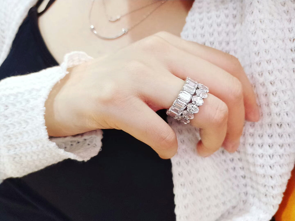 Kylie Jenner signature eternity band ring in oval kylie ring diamond
