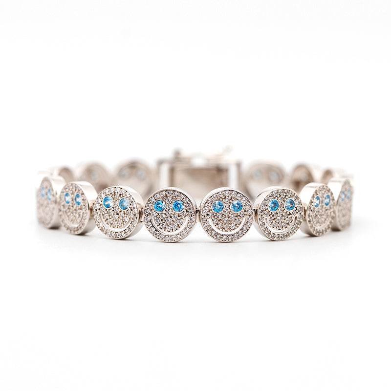 EYEFUNNY smiling face bangle bracelet smiley diamond vvs アイファニー POGGY KIM JONES VIRGIL JBALVIN