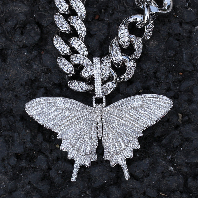 cuban link chian necklace pendant free matching chain affordable hip hop jewelry best gold diamond vvs icebox ifandco