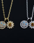 EYEFUNNY smiling face pendant necklace chain diamond vvs アイファニー POGGY KIM JONES VIRGIL JBALVIN