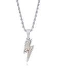 ian connor thunderbolt emoji pendant necklace chain diamond custom vvs benballer vlone