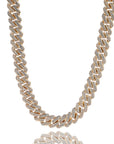 curb cuban link 10mm diamond necklace chain fully iced custom clasp diamond ifandco