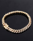 9mm cuban link chain bracelet ankle chain diamond white gold female jewelry fine jewelers farfetch