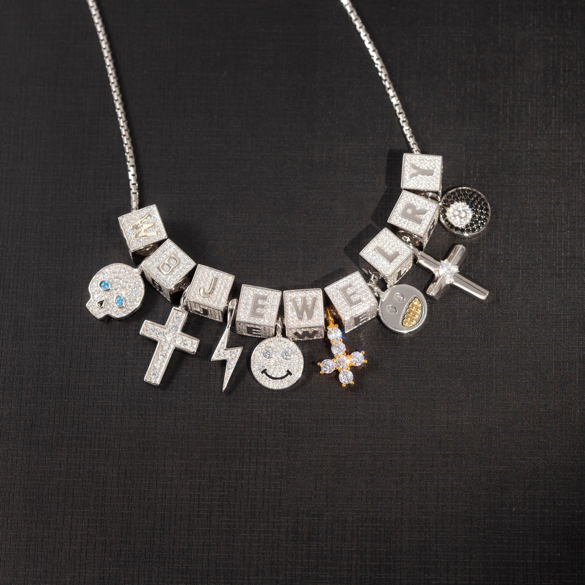 smiley emoji emoticon #hiphop #grillz - Smiley Face With Grillz diamond silver charm pendant necklace chain ifandco