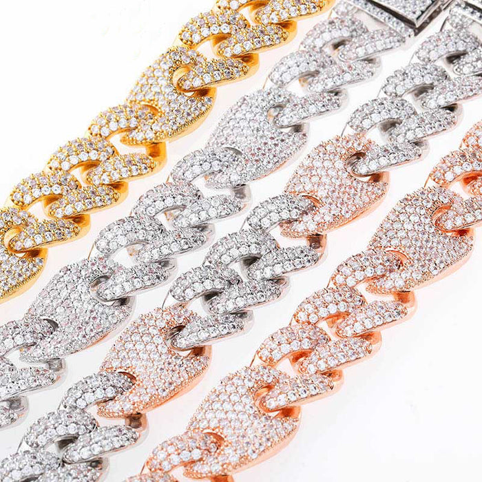 16mm gucci link cuban link combo bracelet custom clasp diamond shopgld gold