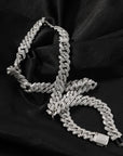 curb cuban link 10mm diamond necklace chain fully iced custom clasp diamond ifandco