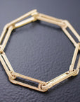 Safety pin pave bracelet - Yellow Gold