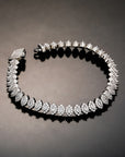 Iced out 8mm halo one row horse eye tennis links diamond bracelet White Gold bling iced out diamonds VVS