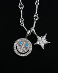 EYEFUNNY smiling face pendant necklace chain diamond vvs アイファニー POGGY KIM JONES VIRGIL JBALVIN
