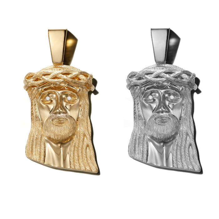 ifandco jesus piece pendant necklace free chain diamond vvs gold price silver