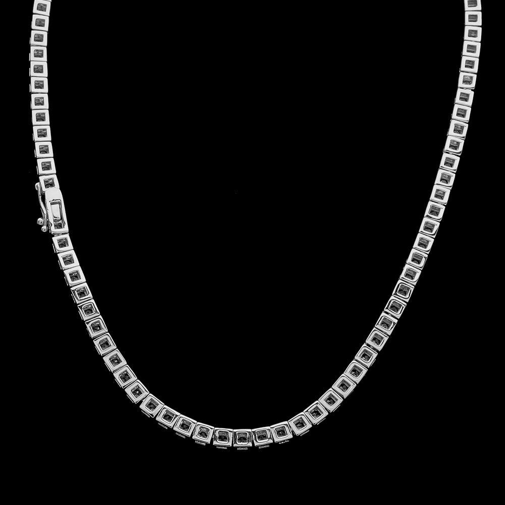 diamond princess cut tennis link diamond necklace choker chain asap rocky travis scott vlone vvs ifadnco