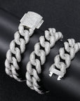 18mm rounded bubble cuban links necklace/bracelet chain 3D diamons vvs ifandco shopgld