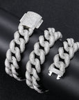 18mm rounded bubble cuban links necklace/bracelet chain 3D diamons vvs ifandco shopgld