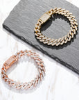 curb cuban link 14mm necklace bracelet chain fully iced custom clasp diamond ifandco