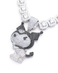 ifnandco custom kuromi diamond pendant necklace chain iced out ben baller