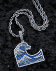 emoji wavey iphone facebook wave pendant necklace chain ifandco custom vvs diamond