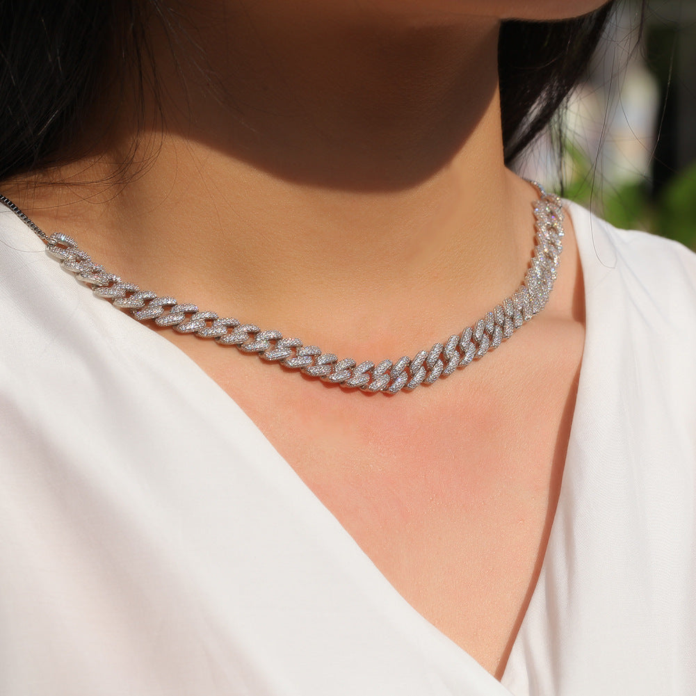 9mm cuban link chain adjustable female cardi b kylie jenner vvs diamond ifandco luxury handbag jewellery