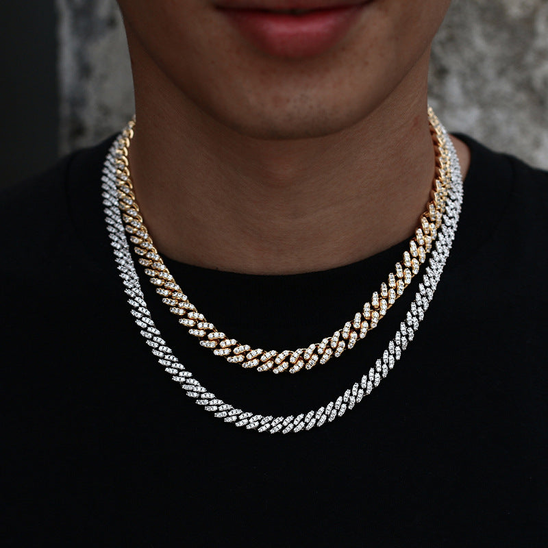 6mm cuban link necklace chain diamond ankle chain hip hop rapper jewelers ifandco cardib megan fashion nova  hip hop jewelry