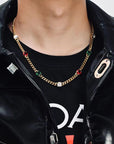 Infinity stone cuban link necklace chain Pharrell jacob & co diamonds necklace grill gemstone rare