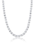 rectangle radiant cut diamond tennis link necklace chain diamond white gold travis rapper hip hop jewelery jewelers celebrity