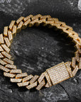 curb cuban link 14mm necklace bracelet chain fully iced custom clasp diamond ifandco