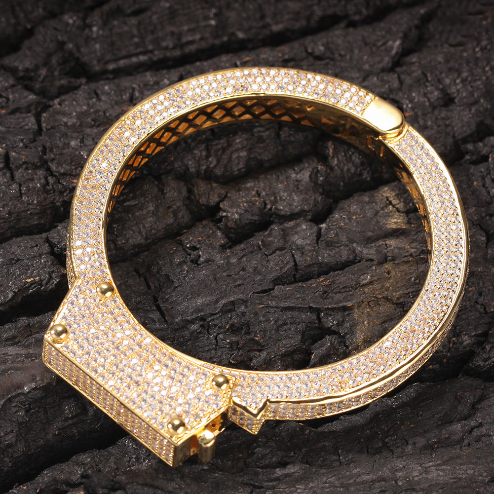 Suge Knight Fully iced diamond handcuff bracelet deathrow records tupac jewelry hip hop rap celebrity jewelry jewelers