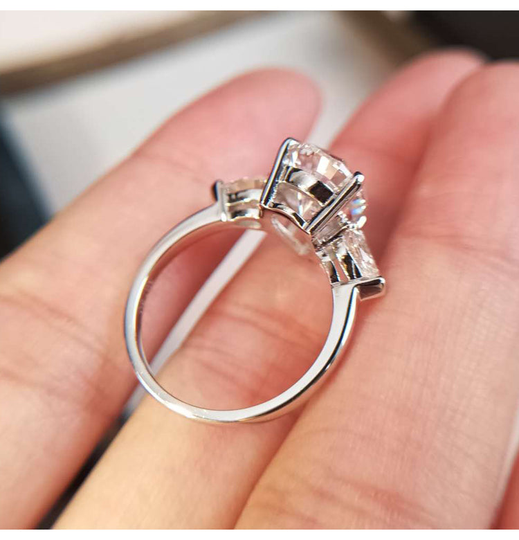 asap rocky pear diamond ring unique three stone engagement ring jeweler vvs 