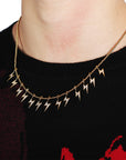 Farfetch Eyefunny diamond thunderbolt thunder pendant choker necklace nigo poppy kim jones 