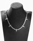 Black panther spike tennis link necklace chain short choker diamond jewelry hip hop jewelers custom diamond cosplay