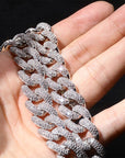 14mm cuban link fully iced micro pave diamond travis scott playboi carti asap rocky ian connor vlone vvs