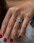 Three Stone Marquise Diamond tourmaline Engagement Rings kylie jenner ring travis scott