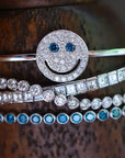 EYEFUNNY smiling face bangle bracelet smiley diamond vvs アイファニー POGGY KIM JONES VIRGIL JBALVIN