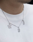 custom alphabet letter bubble nano greg yuna diamond silver white gold celebrity jewelers ifandco