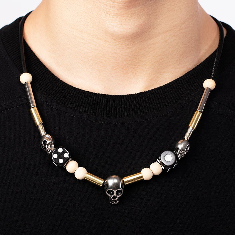 asap rocky jewelry pearl necklace dice skull chain choker playboi carti vlone