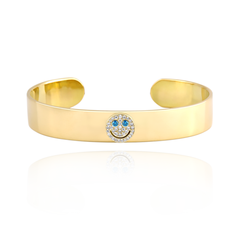 EYEFUNNY smile s bnagle wide smiling face bangle bracelet smiley diamond vvs アイファニー POGGY KIM JONES VIRGIL JBALVIN