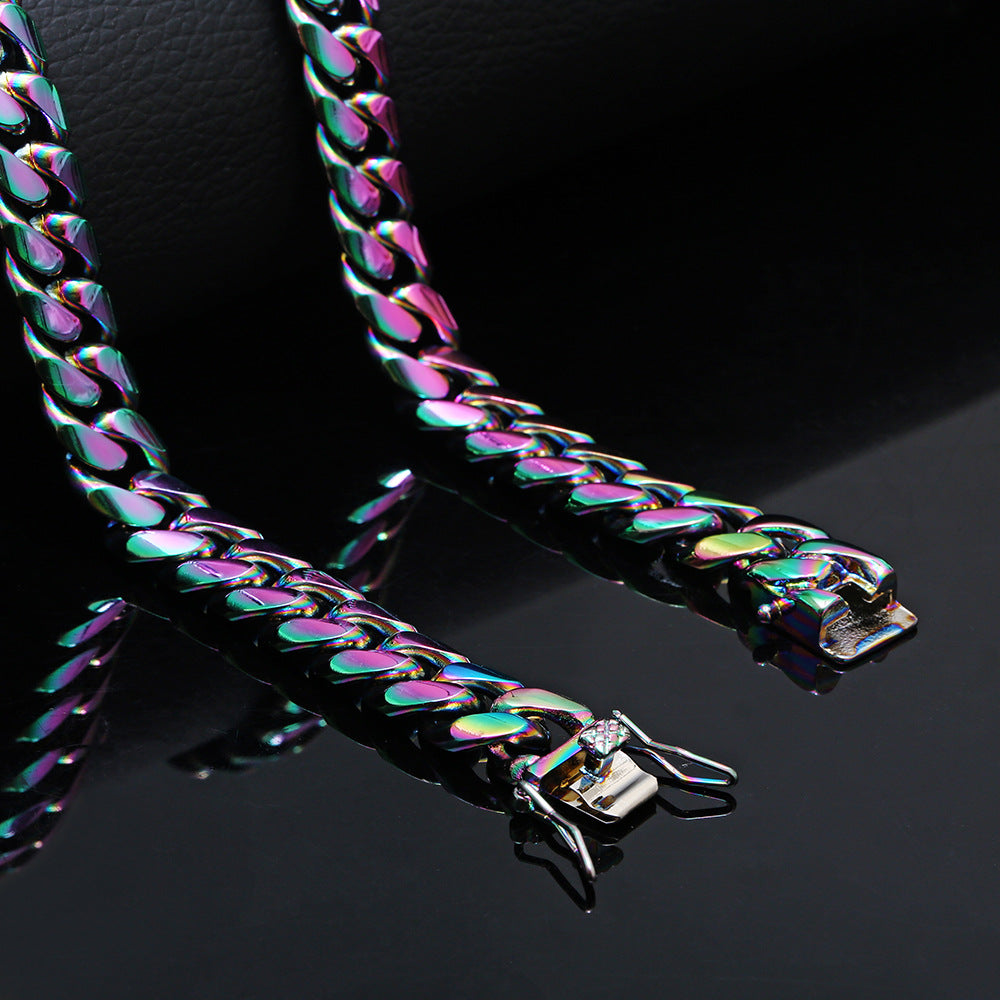 Louis Vuitton Chain Necklace Monogram Rainbow for Men